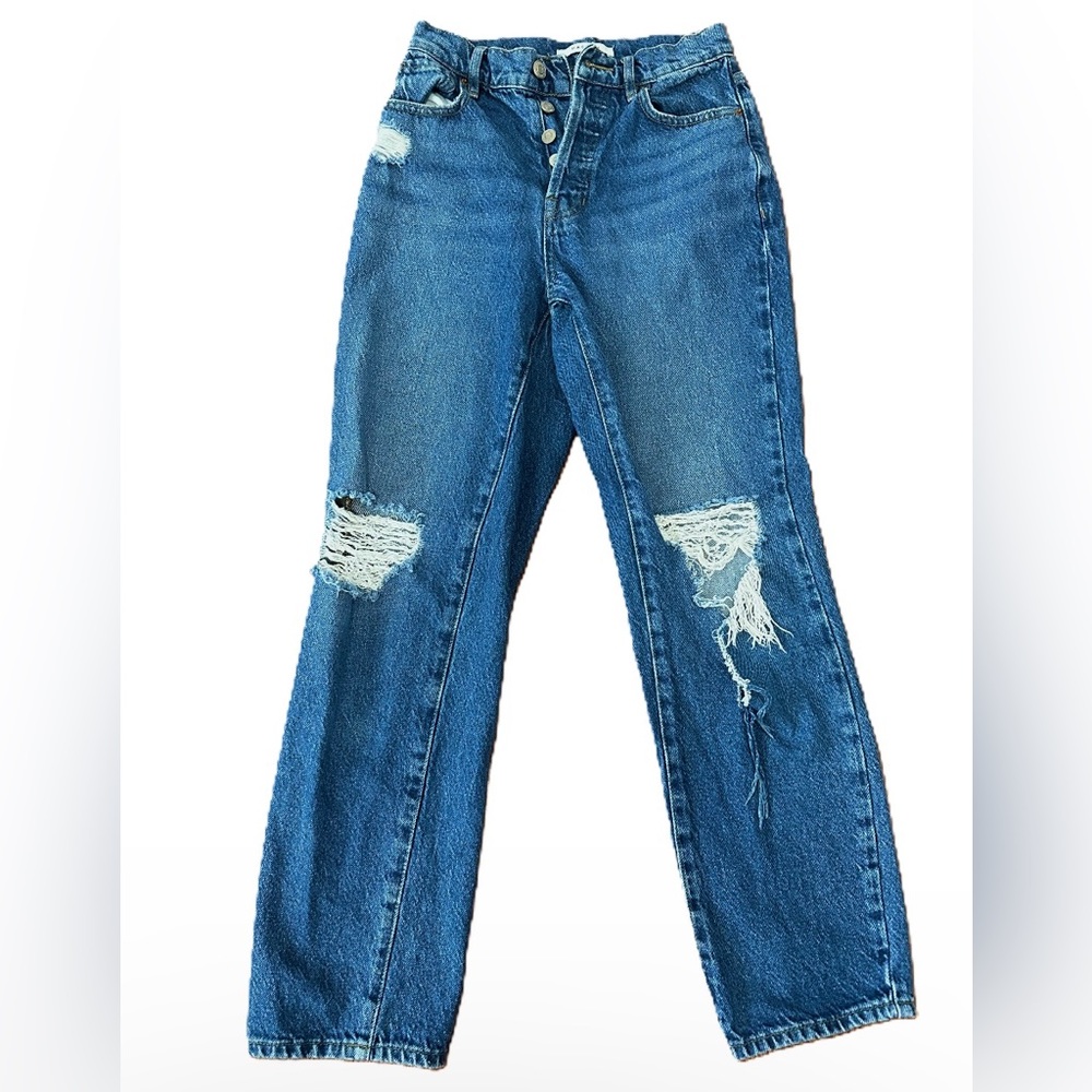 PACSUN button fly mom jeans medium wash